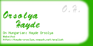 orsolya hayde business card